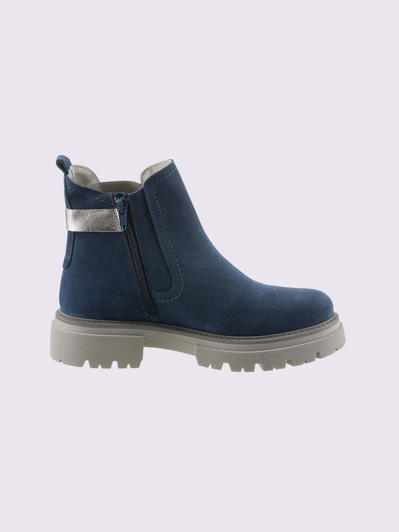 Bottines cuir velours de vache.