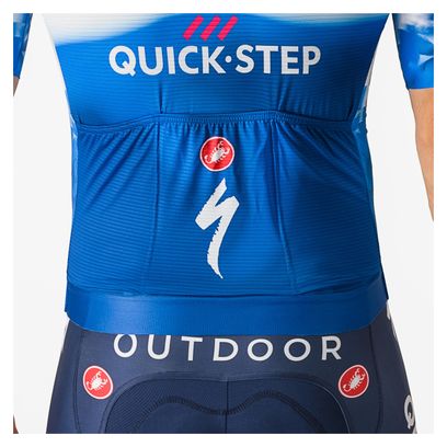 Maillot Manches Courtes Castelli Aero Race 7.0 Soudal Quick-Step 2024 Bleu