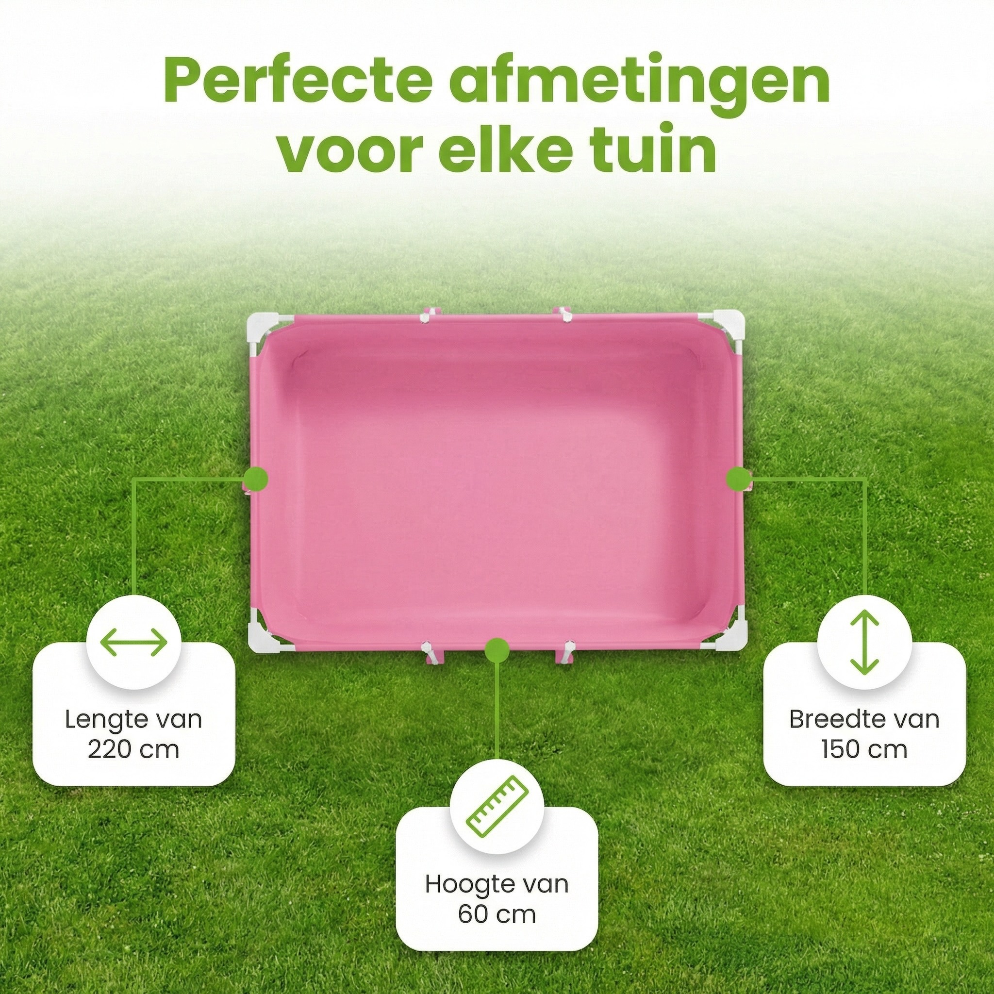 Intex Rechthoekig Frame 220x150x60cm Zwembad - Pink