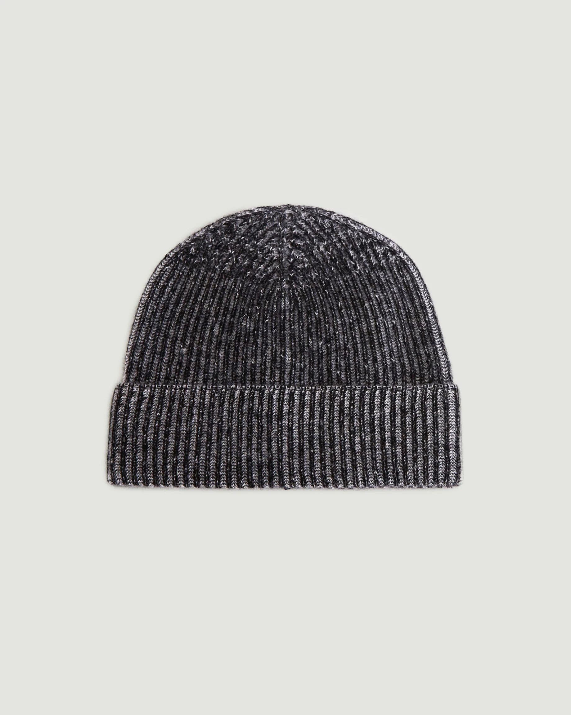 Bonnet bicolore en cachemire | Noir