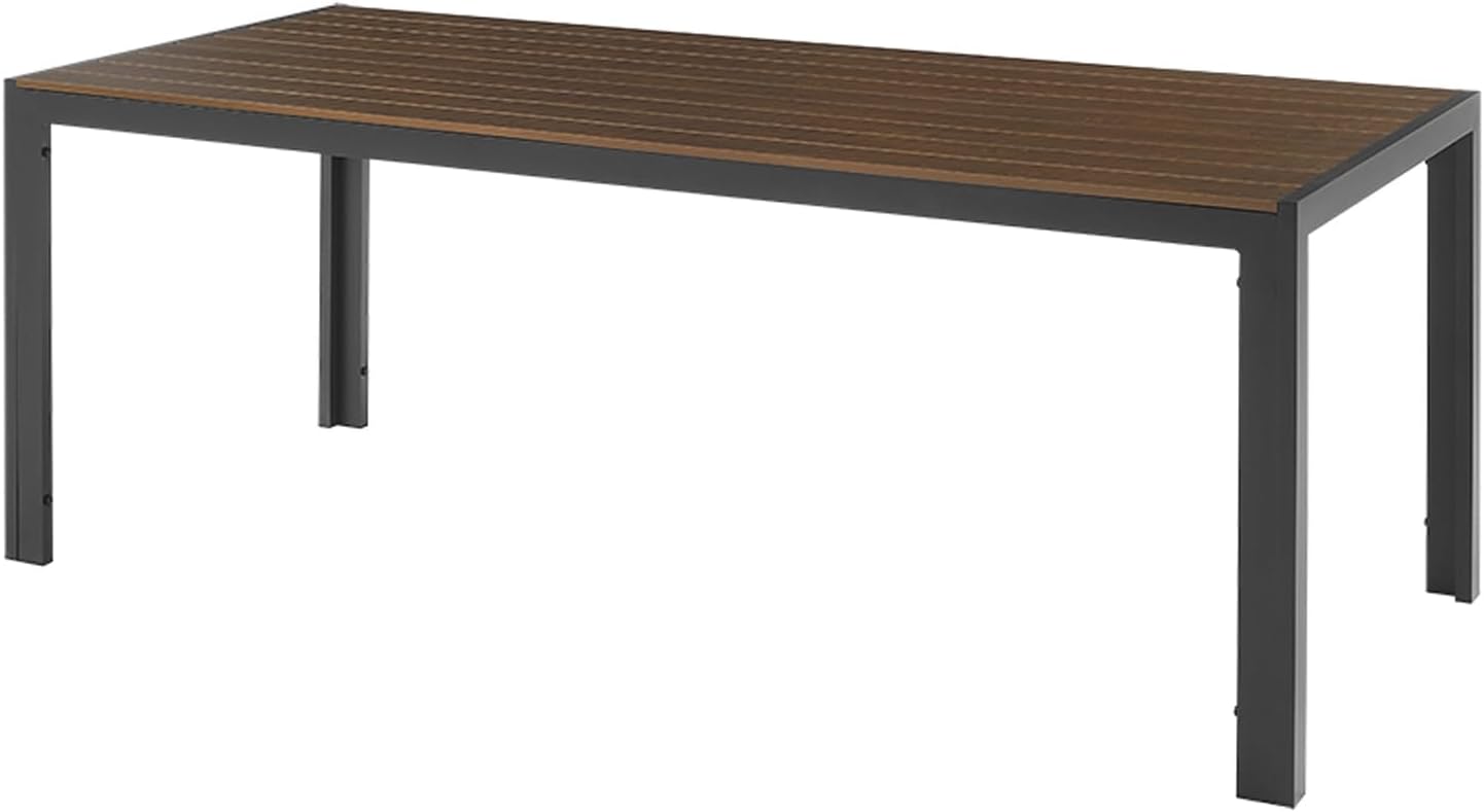 Riess Ambiente Moderner Gartentisch DESIGNO - 205cm - Dunkelbraun schwarz - Aluminium wetterfest Outdoortisch