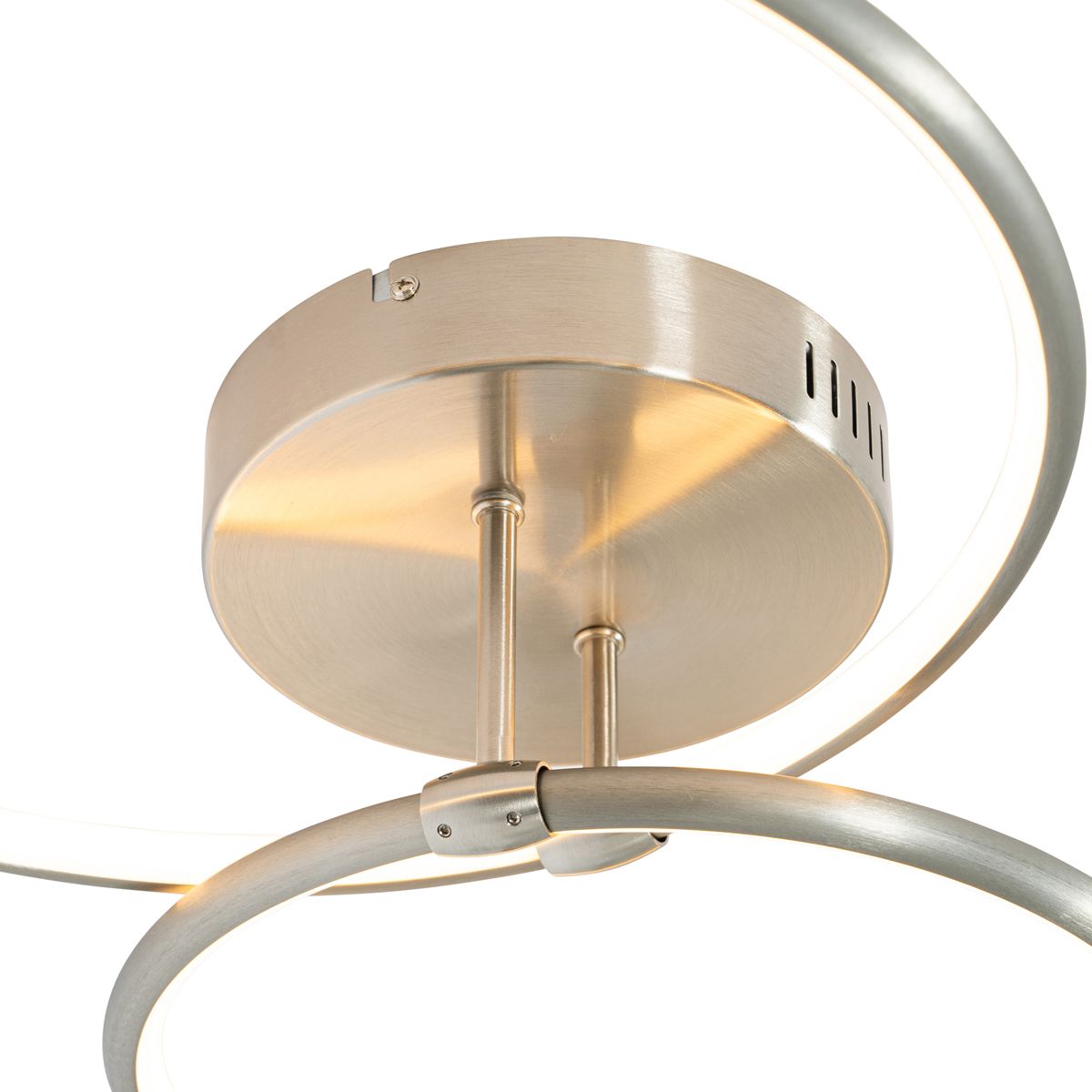 Design plafondlamp staal incl. LED 3-staps dimbaar 2-lichts - Joaniqa