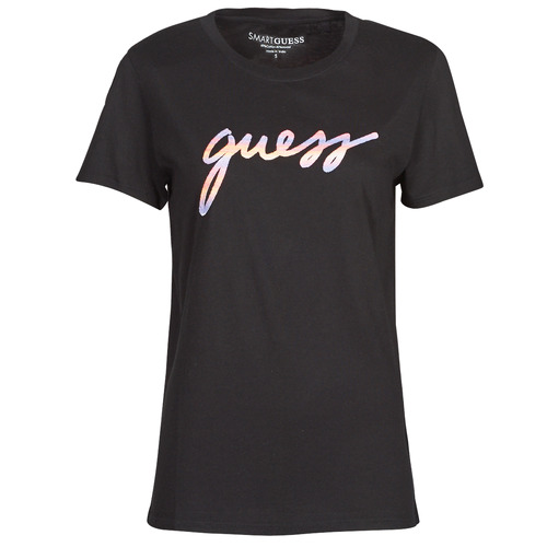 Guess - SS SUNSET GRADIENT LOGO - Noir / Multicolore
