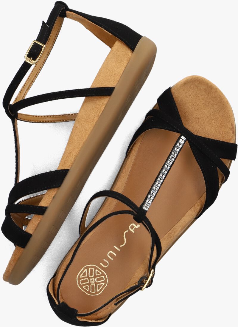 zwarte unisa sandalen casano