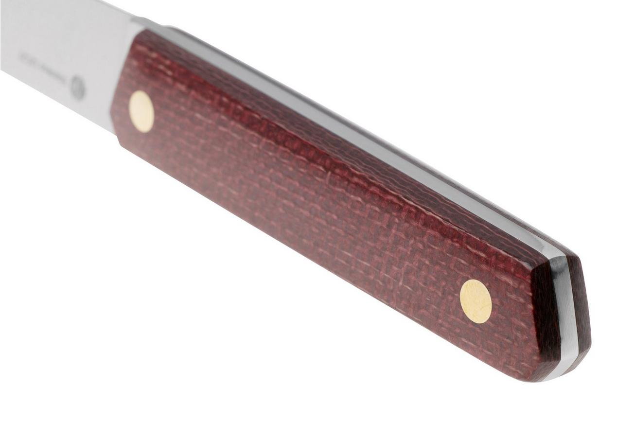 Nordic Knife Design Stoat 100 2072, Plum Canvas Micarta vaststaand mes