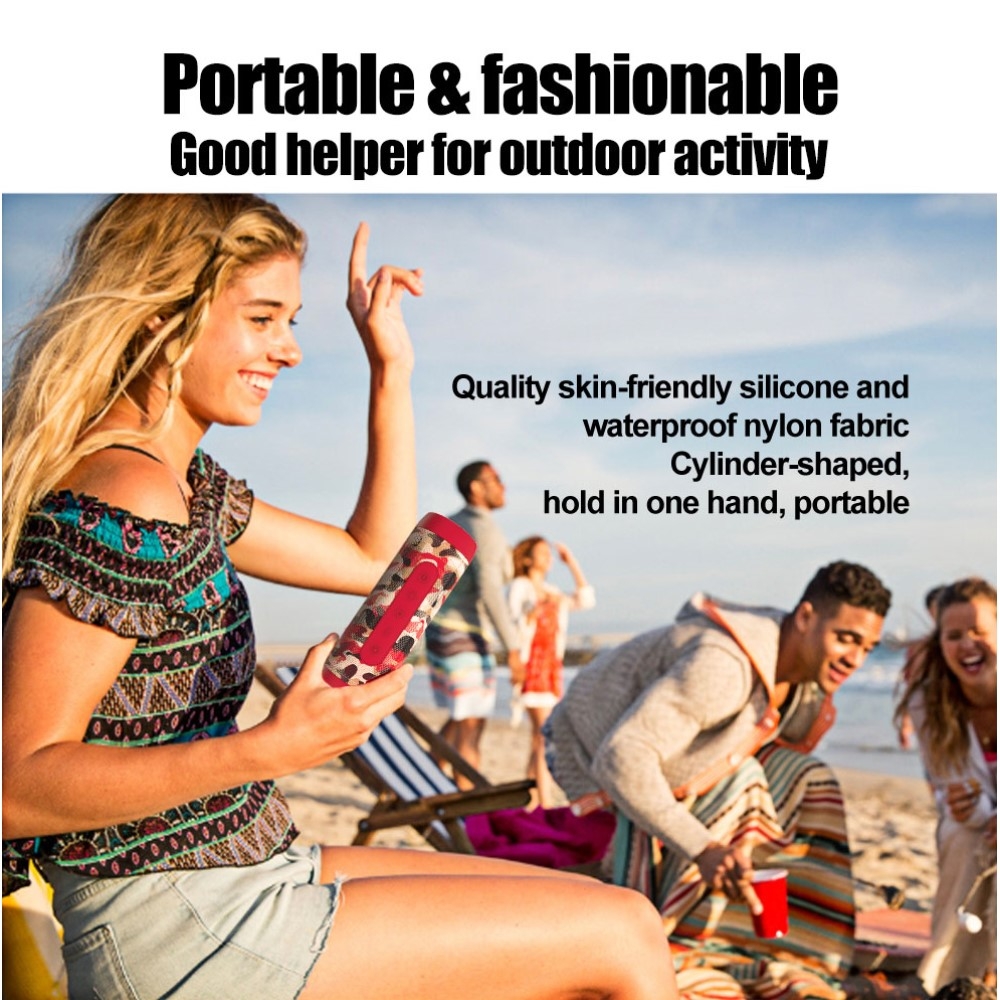 3in1 Bluetooth 5.0 Outdoor Lautsprecher FM Radio Powerbank 4000mAh   1W Taschenlampe (MicroSD Slot   Aux In) - Blau