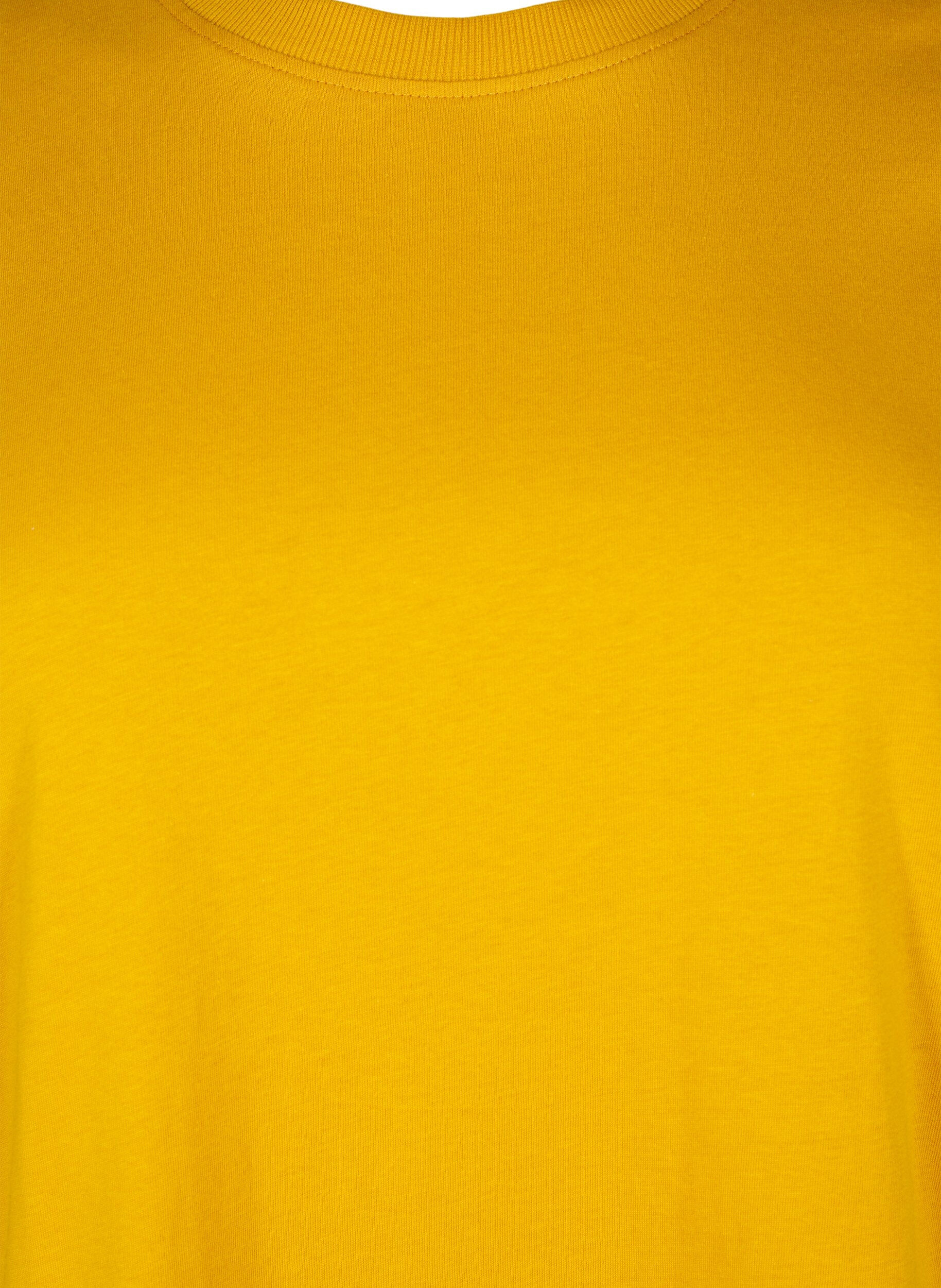 Basis t-shirt i bomuld med rund hals