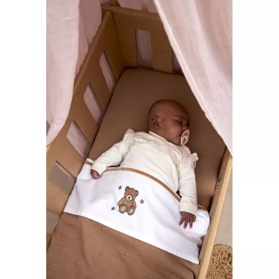 MEYCO Babydecke klein Mini Knots Toffee 75 x 100 cm