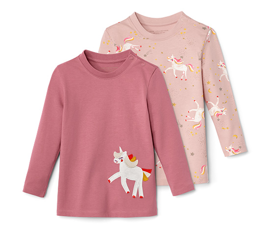 2 Langarmshirts, Einhorn