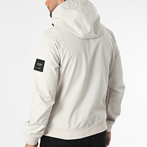 Veste Capuche Zippée Basic Softshell Beige