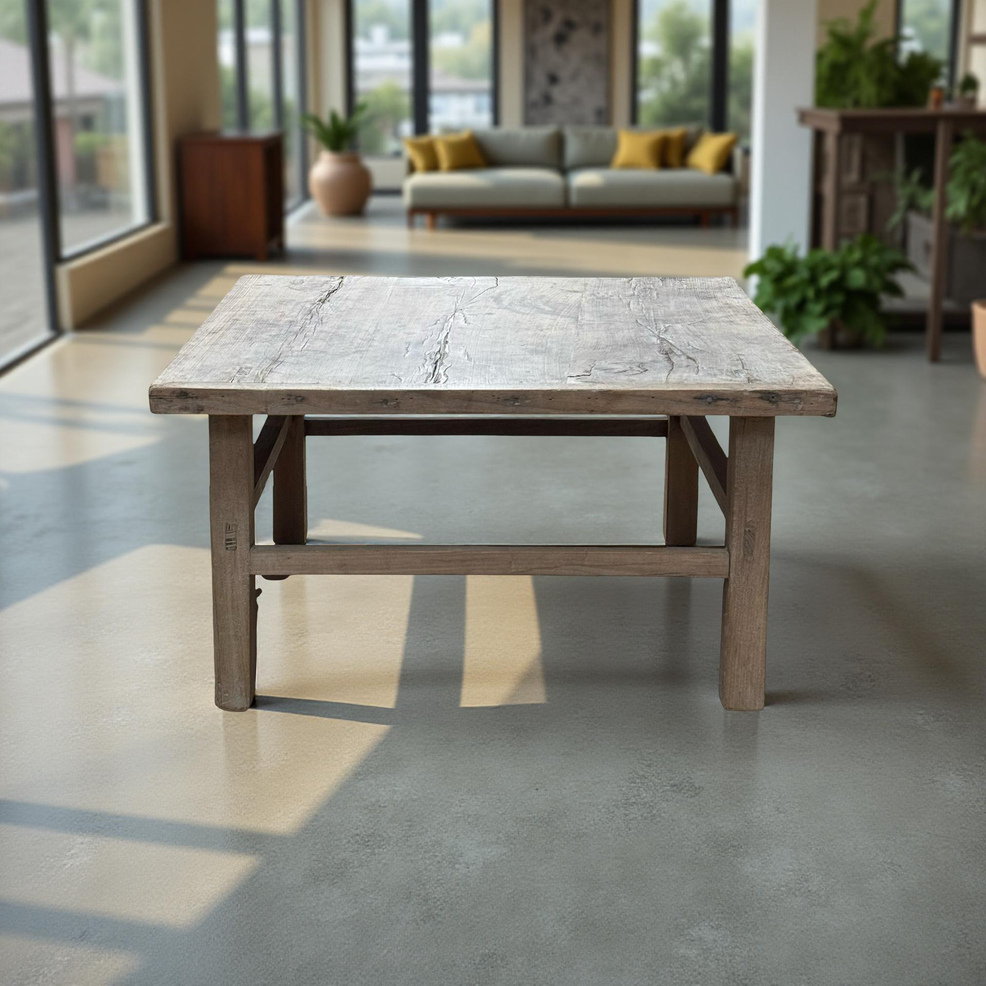 Salontafel vierkant naturel uniek