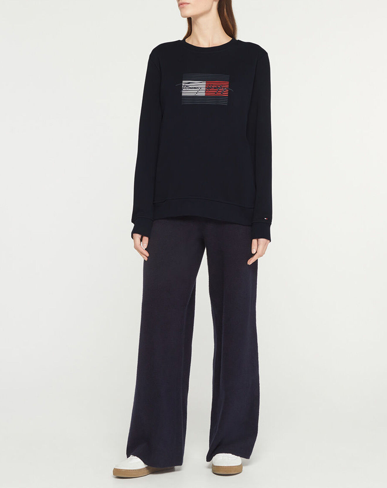 Tommy Hilfiger Sweat 100% Coton Bio  Flag bleu marine