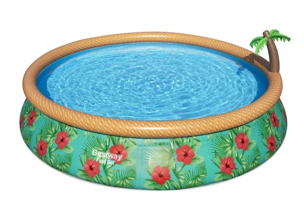 Bestway Fast Set 57416, 9677 L, Indrammet/oppustelig pool, Voksen & barn, Flerfarvet, 24,2 kg