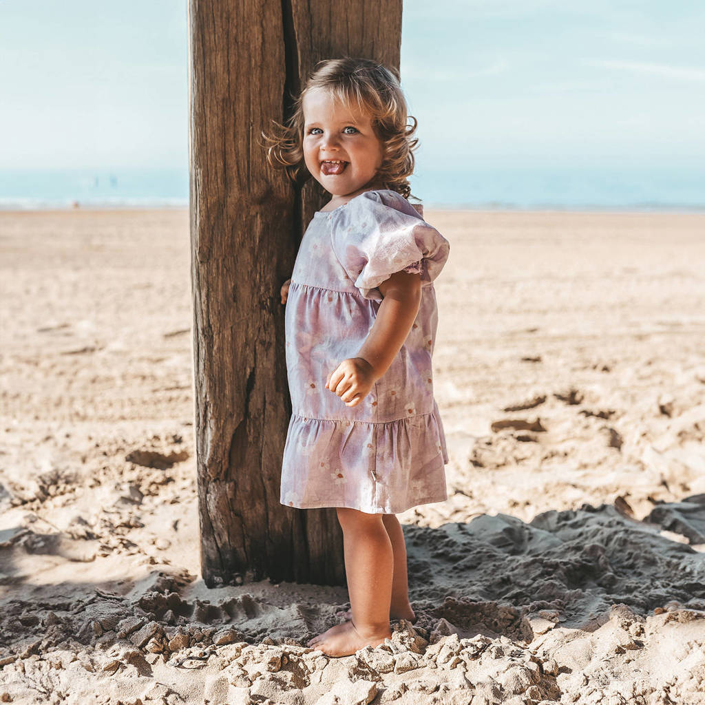 Your Wishes gebloemde jurk Rosie lila