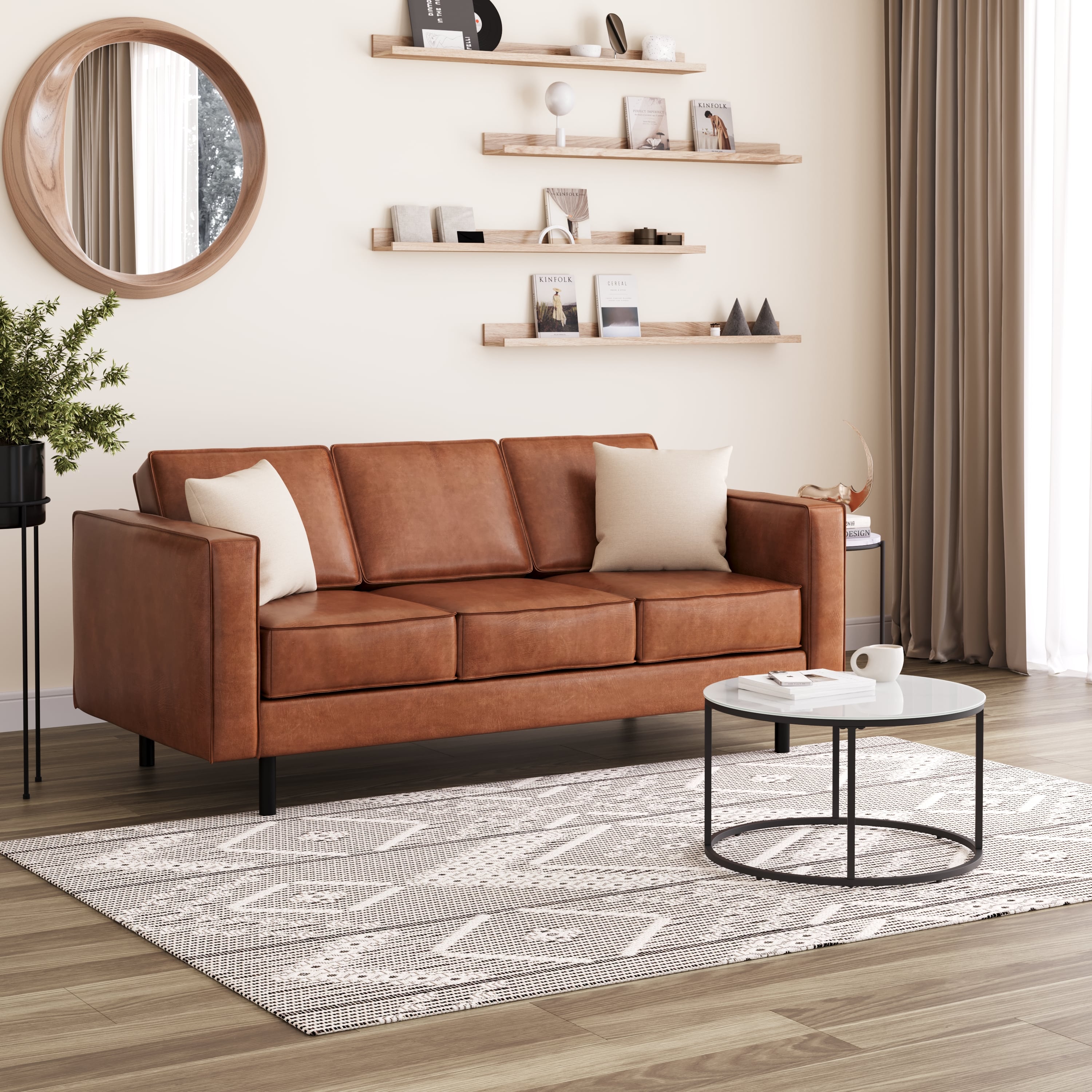 Bigsofa Leder DUKE 3-Sitzer braun