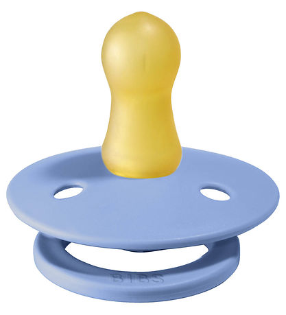 BIBS Colour Schnuller - Gr. 1 - 2er-Pack - Rund - Sky Blue/Steel