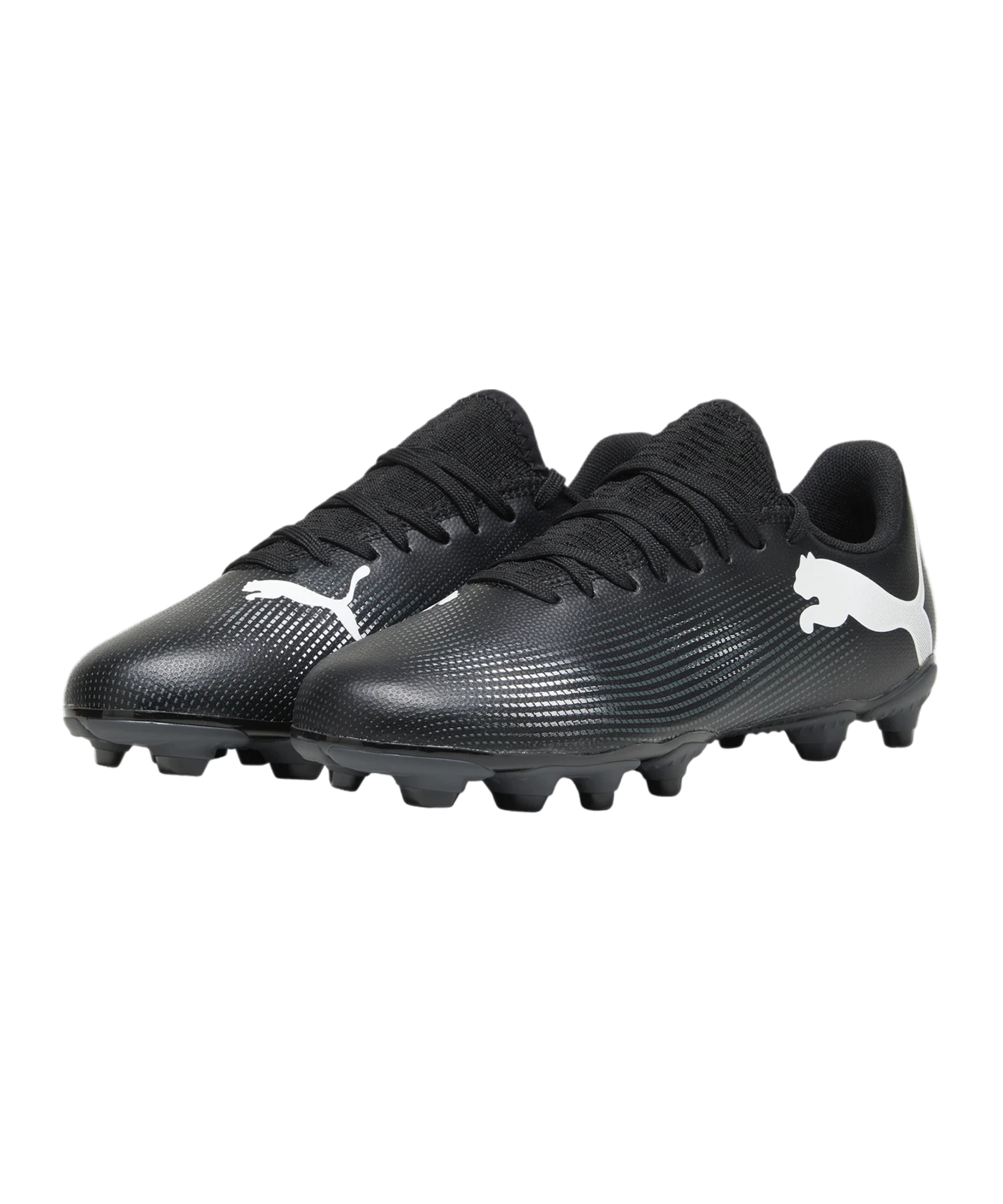 PUMA FUTURE 7 Play FG/AG Eclipse Jr Kids Schwarz Weiss F02