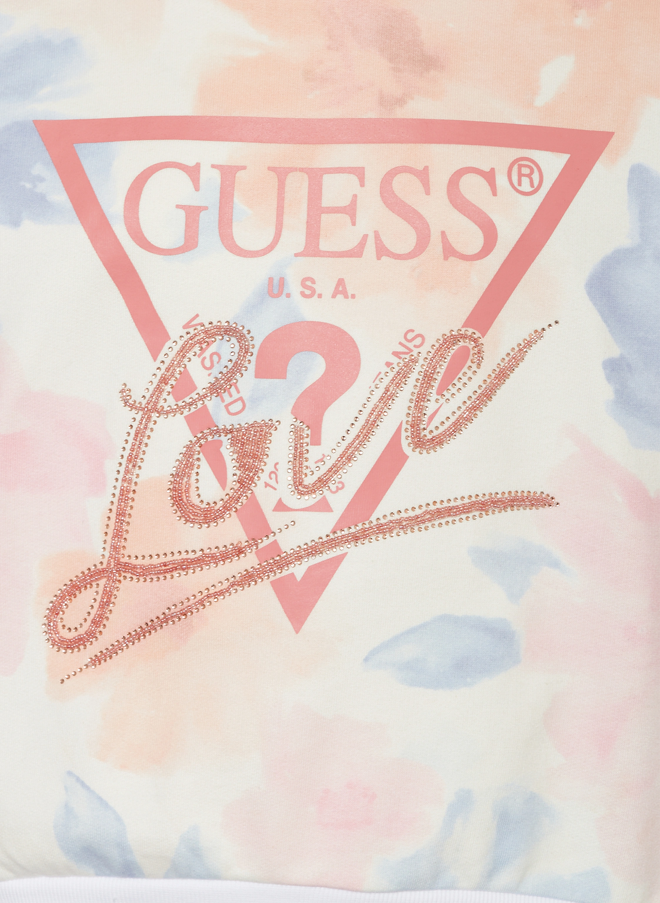 GUESS Sweatshirt mit Schmucksteinen