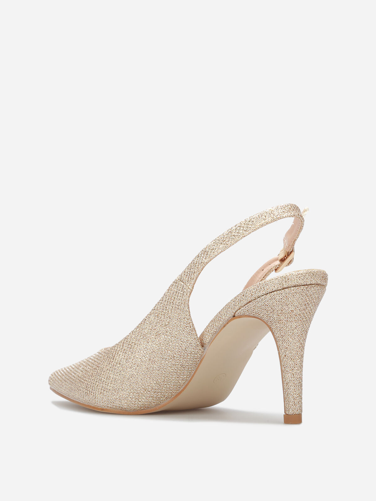 Escarpins slingback à paillettes- Doré