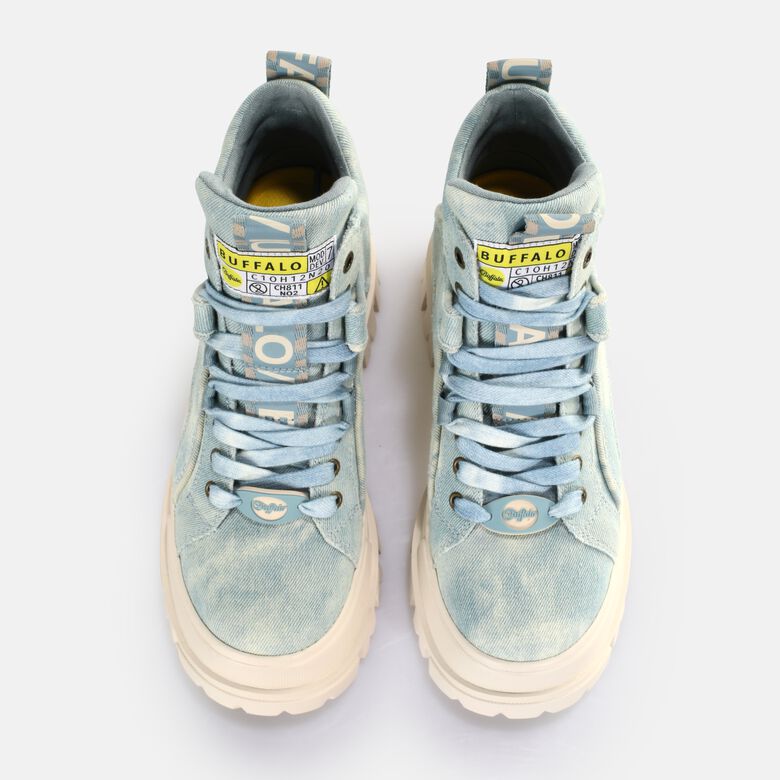 Aspha NC Mid Bottines véganes, bleu clair jean