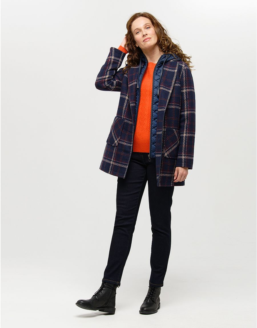 Pull col bateau orange