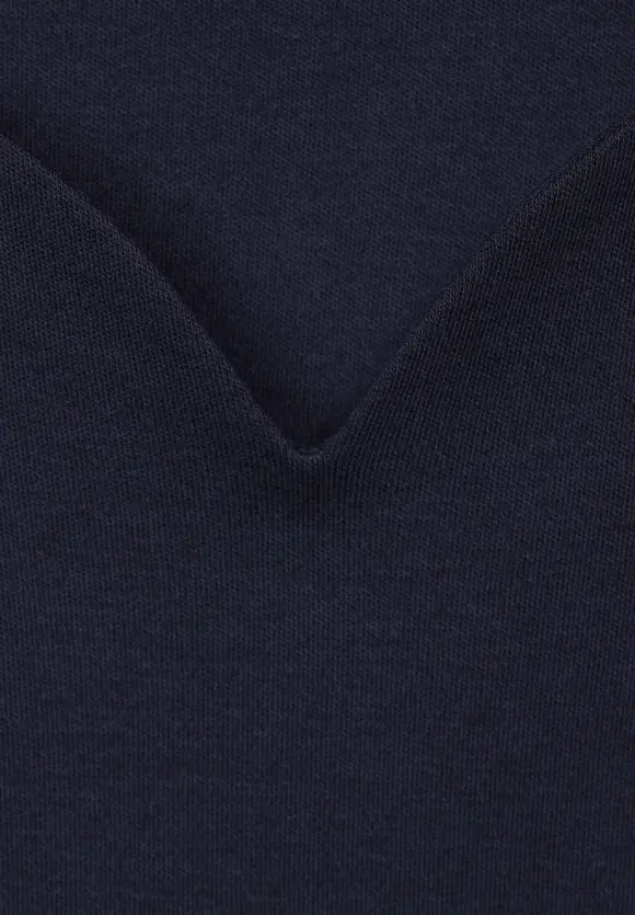 Shirt mit Herz-Ausschnitt - deep blue
