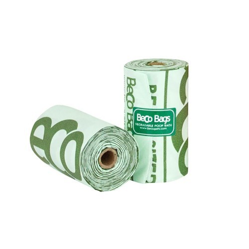 Sacos biodegradáveis para excrementos, com aroma natural.