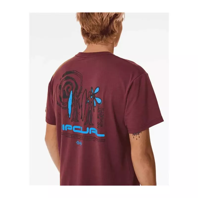 Teeshirt RIPCURL Vaporcool Journeys Trip Tee Maroon XS