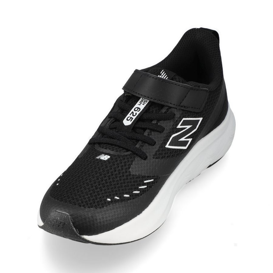 New Balance Chaussures de Running Fresh Foam 625 Bungee Lace - Noir/Blanc Enfant