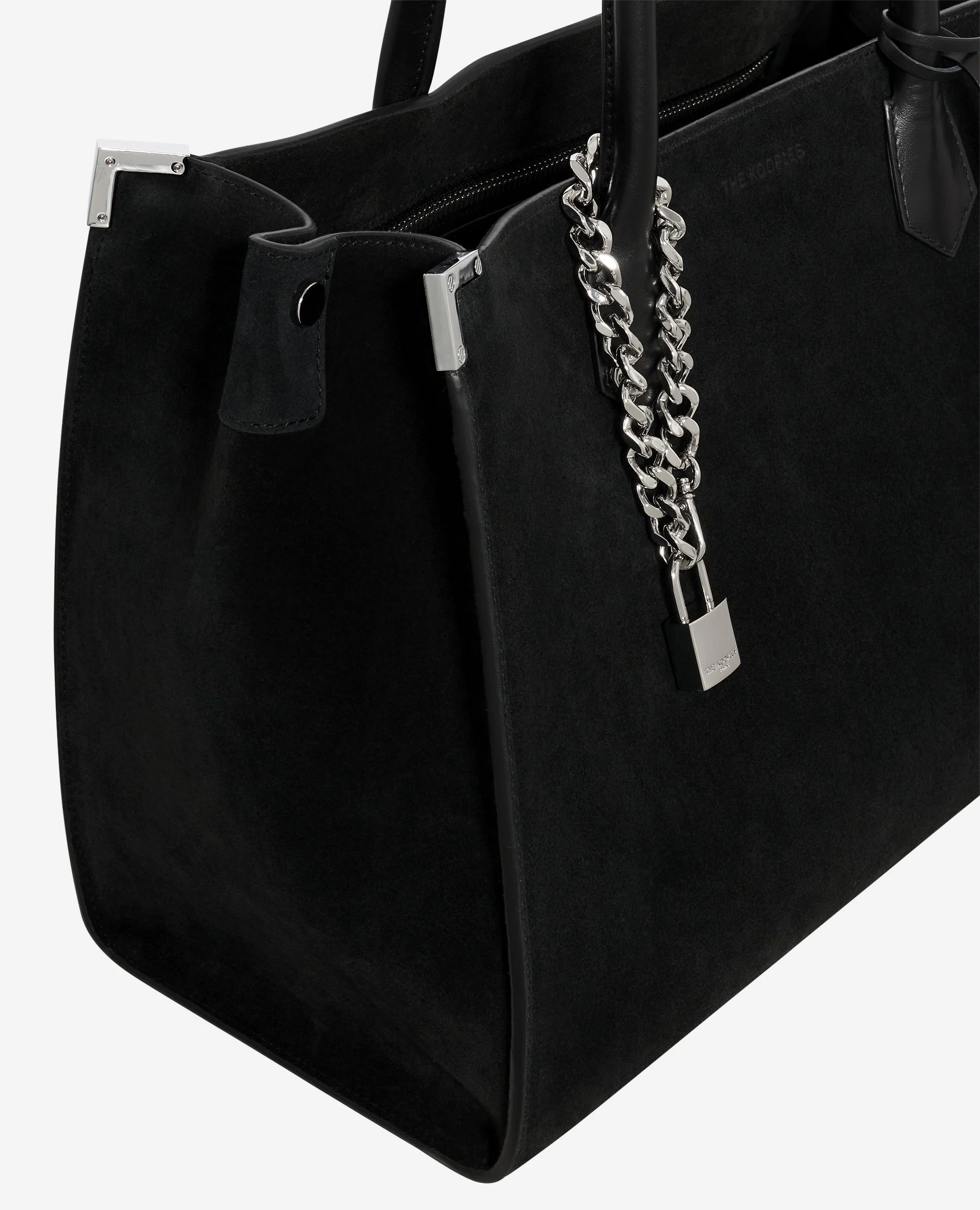 Sac cabas Ming L en suède noir