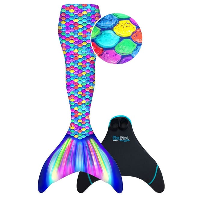 Fin Fun - Meerjungfrau Schwimmflosse Rainbow - Gr. L/XL