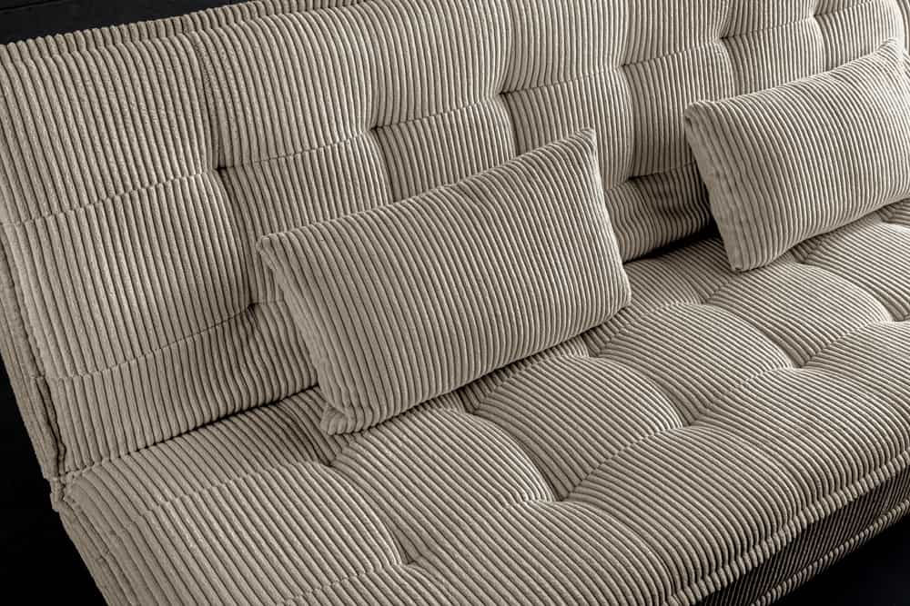 Modernes Schlafsofa JAZZ 190cm greige Cord 3-Sitzer Couch