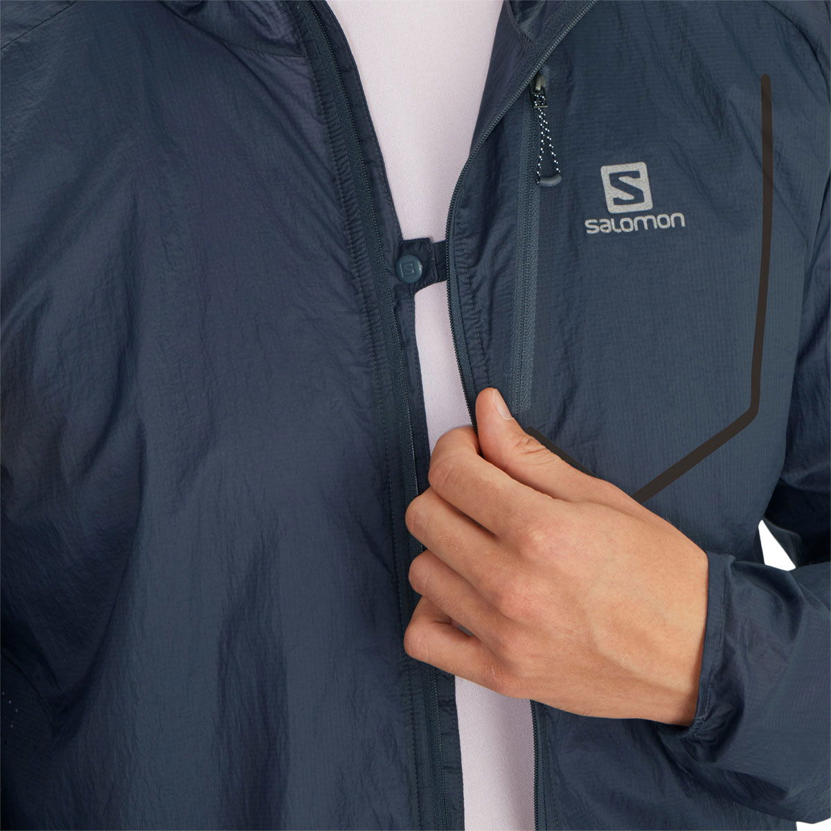 Salomon Bonatti Aero Hood Løbejakke