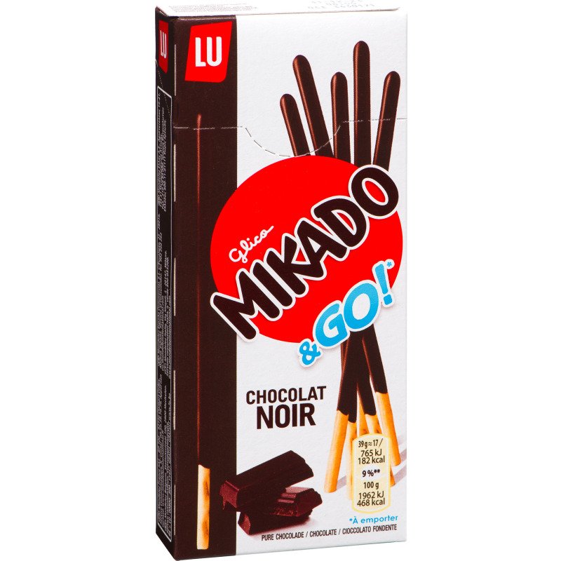 Mikado chocolat noir Lu - Paquet de 39 g