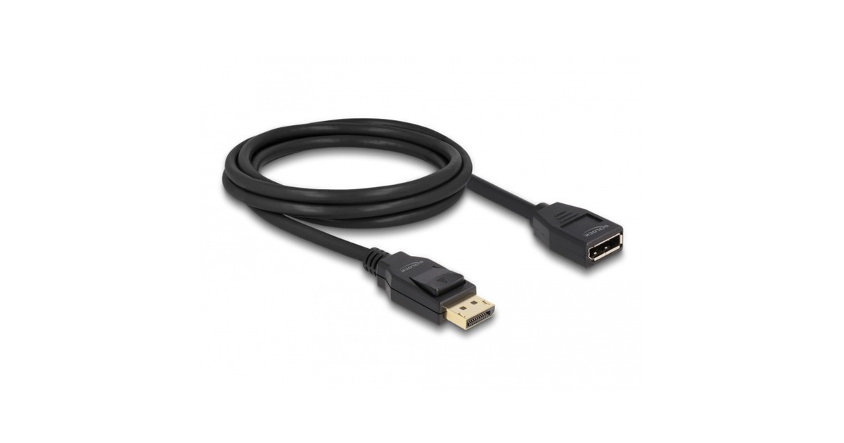 DeLOCKDisplayPort 1.2 verlengkabel  (Zwart, 2 meter, 4K 60 Hz)