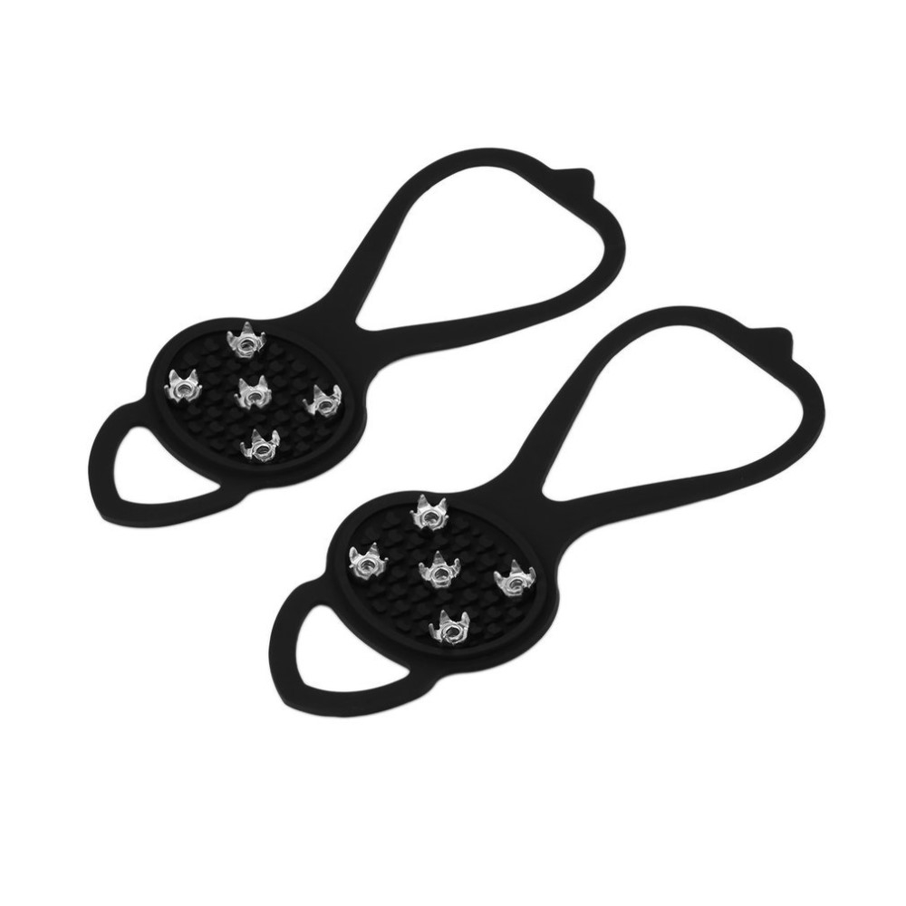 (1 Paar) Schuhspikes Schneeschuh-Krallen Grödel Steigeisen Silikon Band mit 5 Zähnen