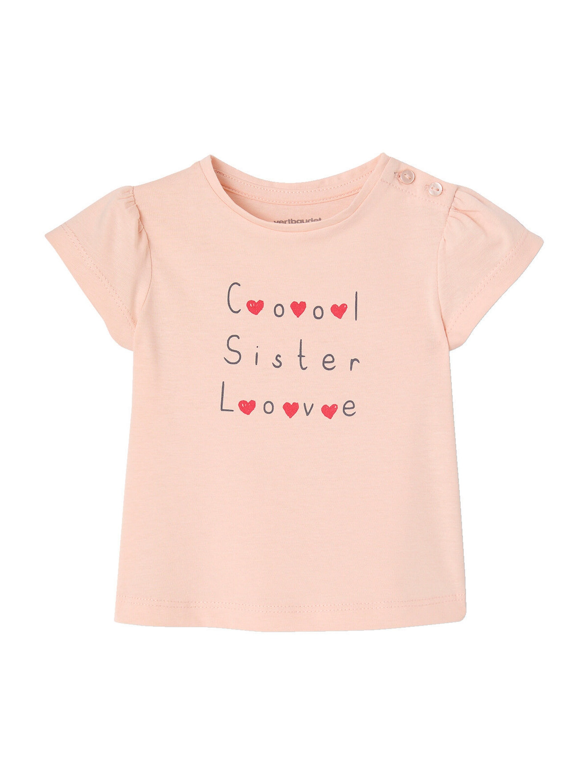 Vertbaudet 2er-Pack Baby T-Shirts BASIC bedruckt hellrosa
