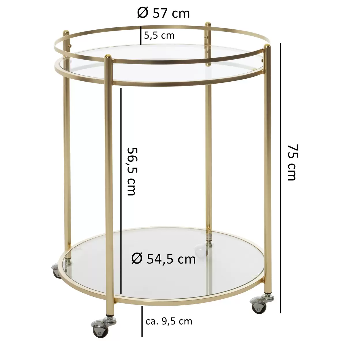 Servierwagen Niort Gold