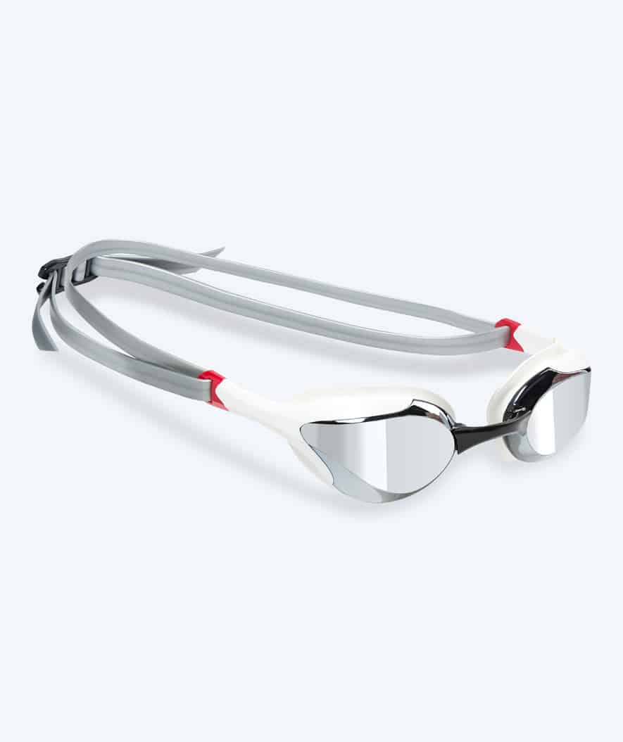 Watery Elite svømmebrille - Murphy Mirror - Hvid/sølv