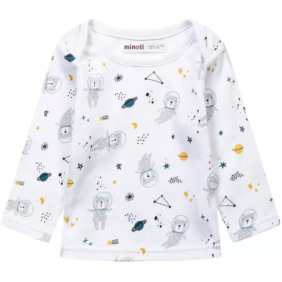 MINOTI 3er-Pack Longsleeves WeißDunkelblau