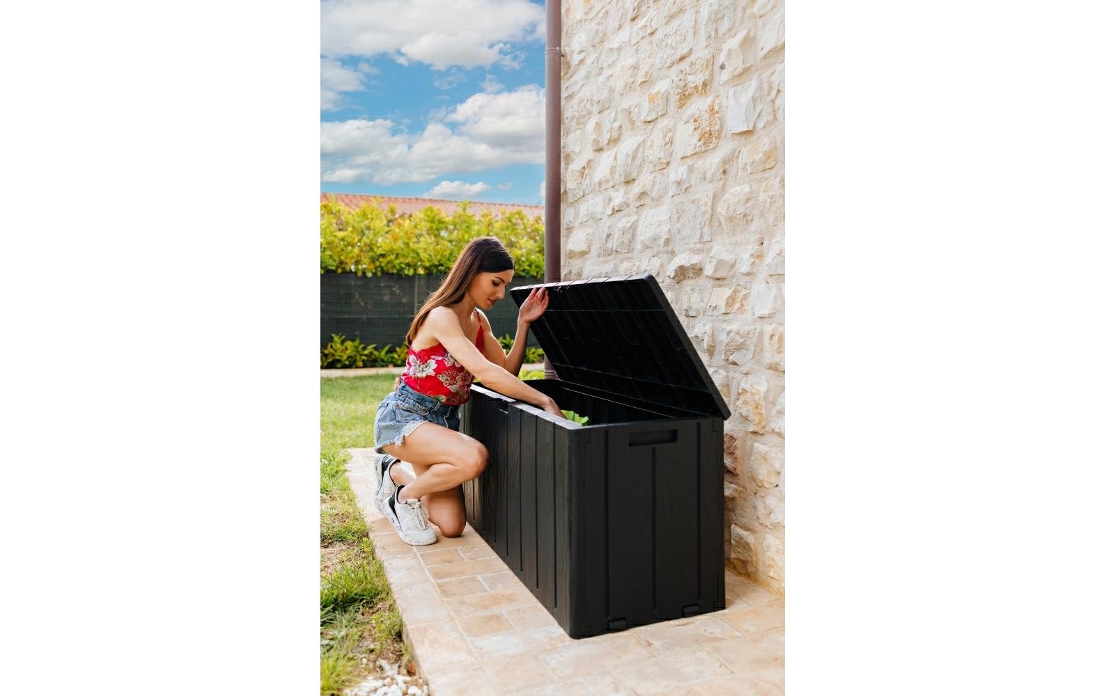 Gartenbox 270 l Dunkelanthrazit<br>Multifunktionale Kissenbox