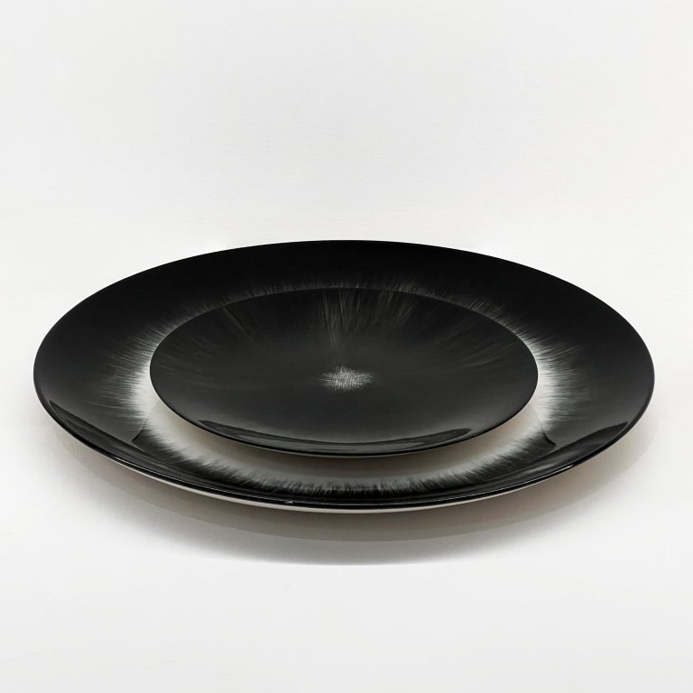 Serax Dé tableware by Ann Demeulemeester ontbijtbord Ø17,5 set van 2 White/Black 1