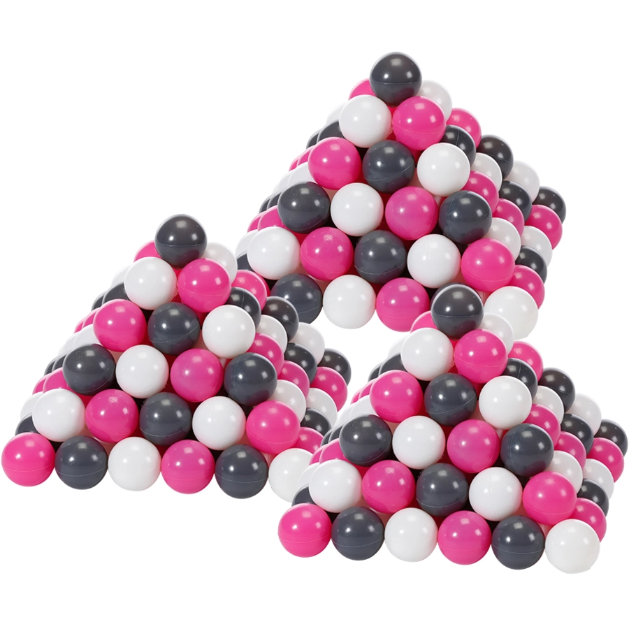 knorr toys® Bälle Set ca. Ø6 cm - 300 ballscremegreyrose rosa