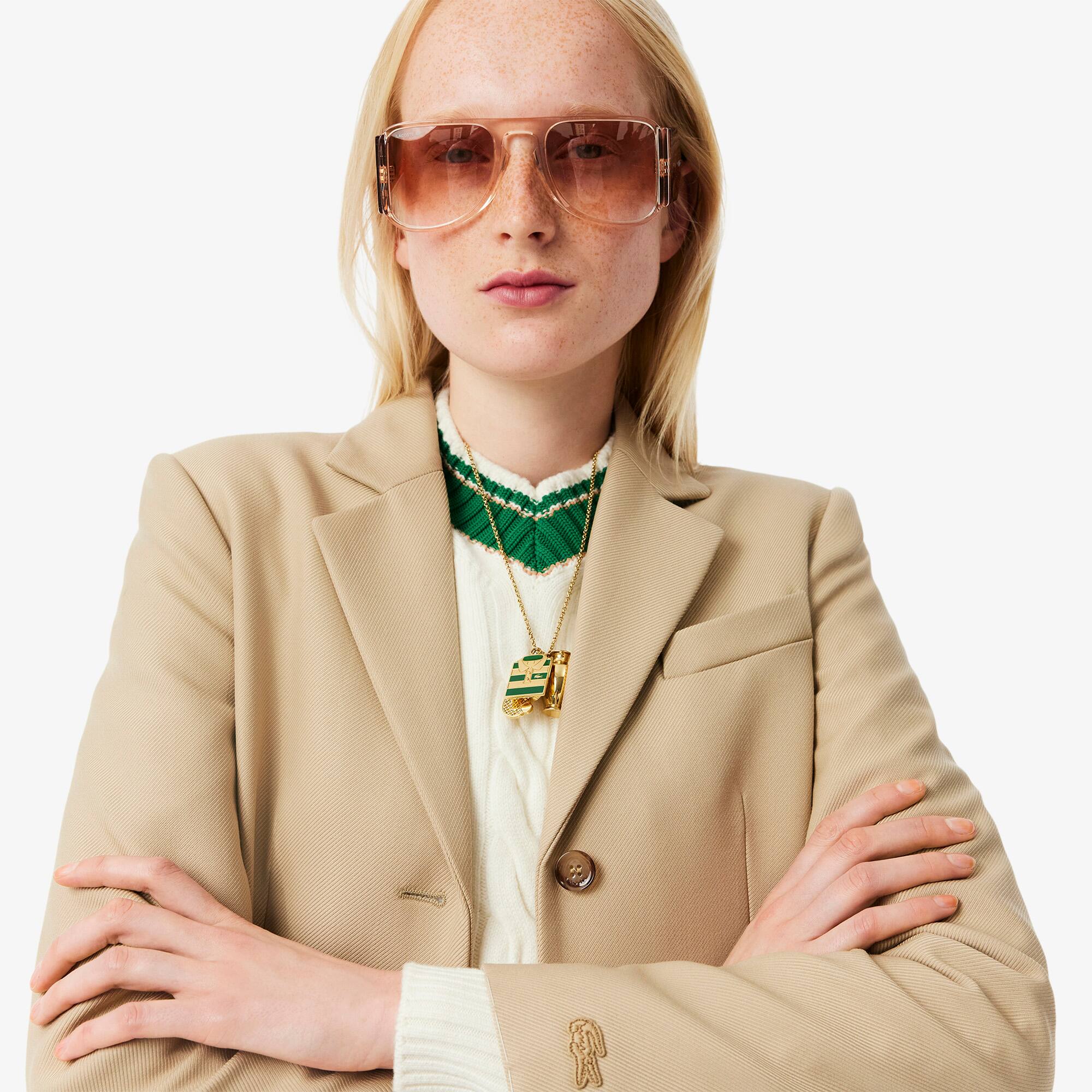 Manteau cintré en twill Défilé AH24 Beige