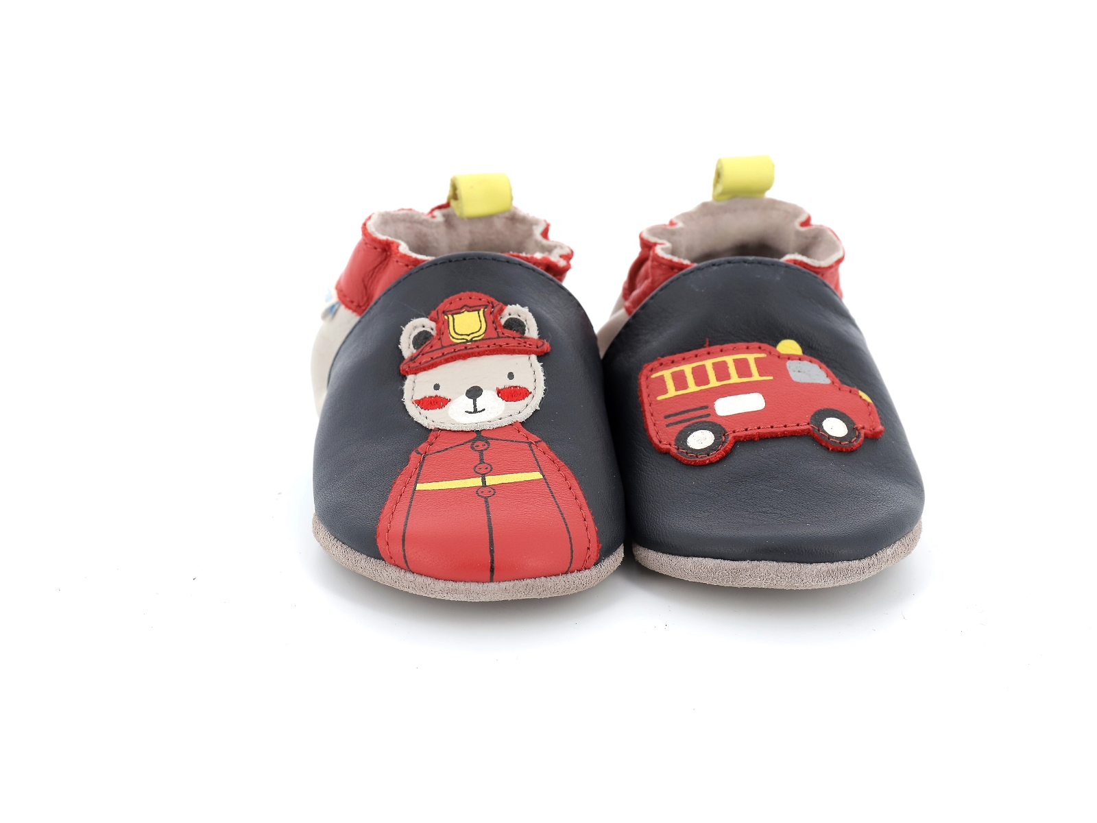 Robeez-FIREMAN Cuir Marine