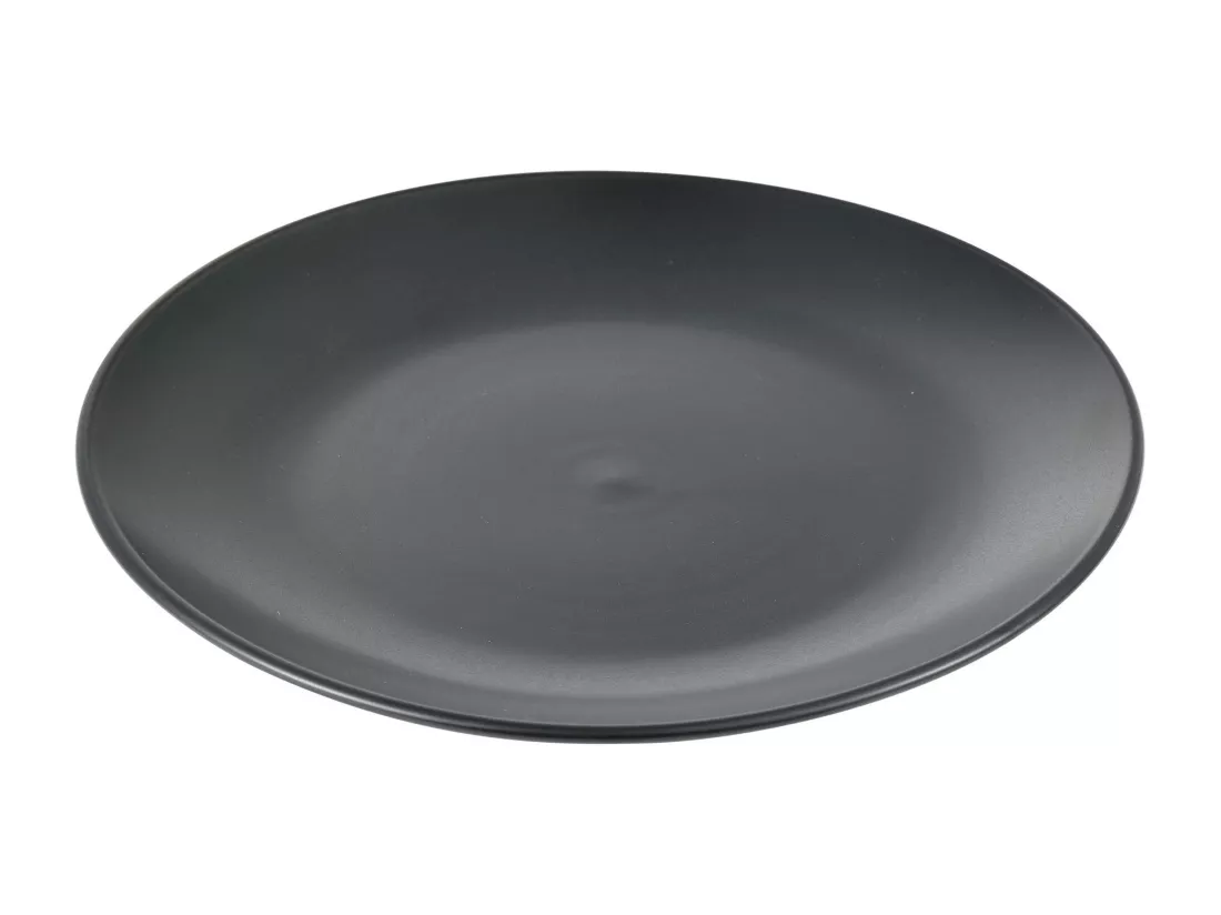 Set de 4 assiettes à viande BBQ en céramique Ø27cm Noir Bergner