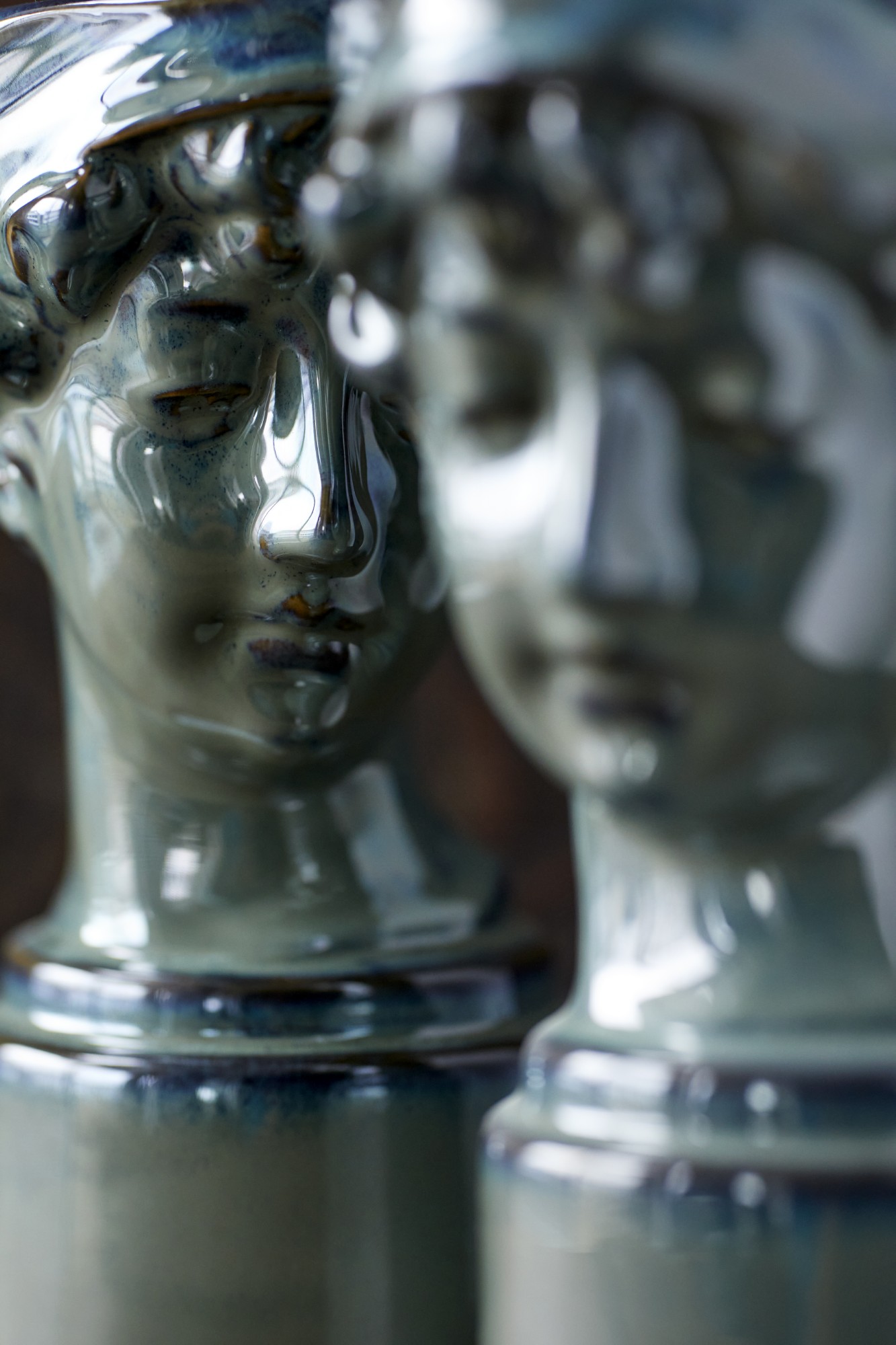 Keramikvase 'Joli Visage', L 15,8 cm, B 11,5 cm, H 24,5 cm von fischer's lagerhaus