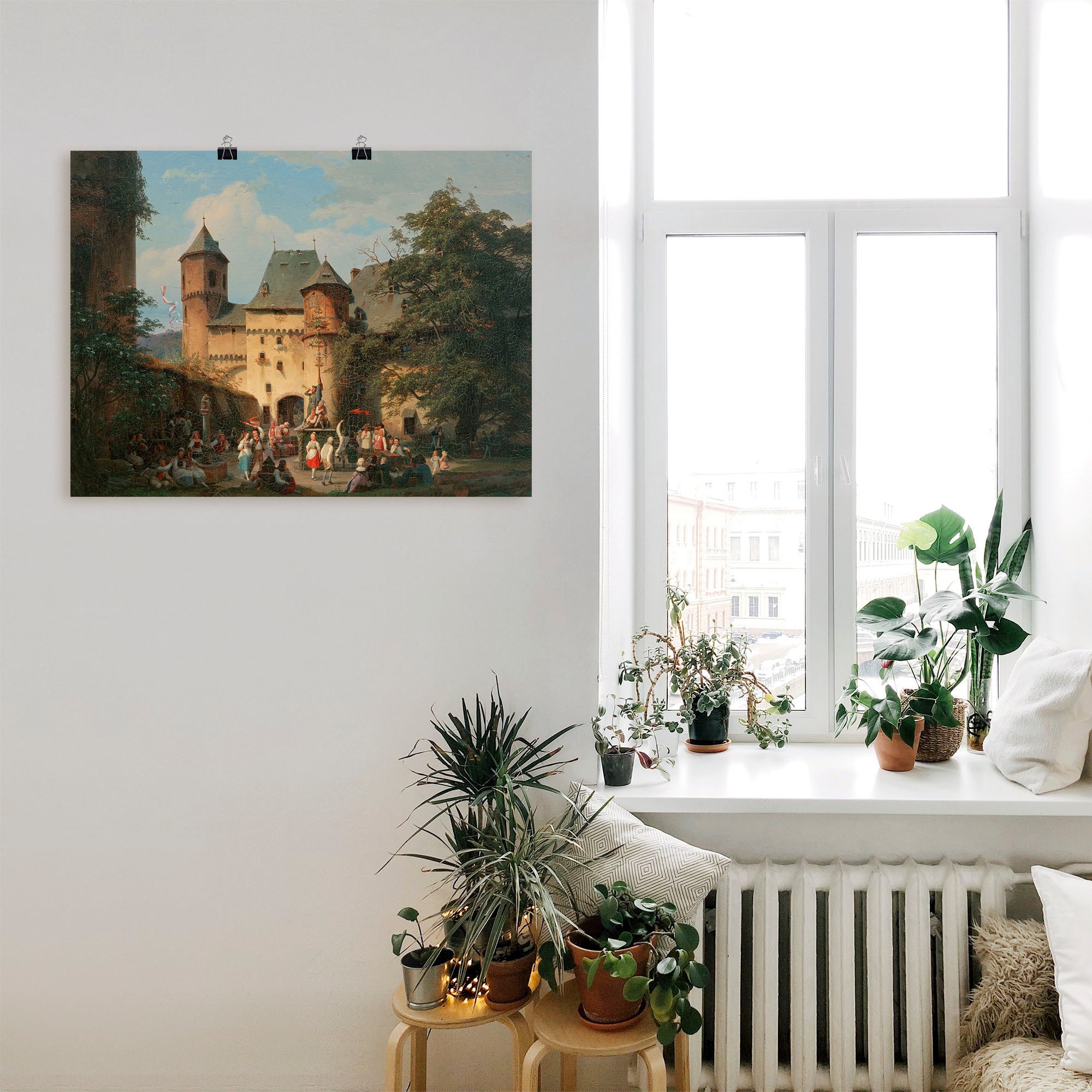 Artland Poster »Festszene im Vorhof einer Burg« historische Ereignisse 1 Stk. tlg. als Alubild, Leinwandbild, Wandaufkleber oder Poster in versch. Grössen