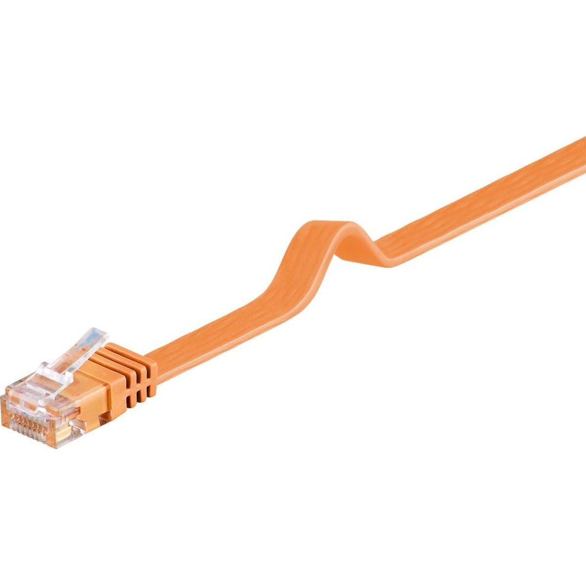Goobay CAT 6 Flat-patch-kabel, U/UTP, oransje