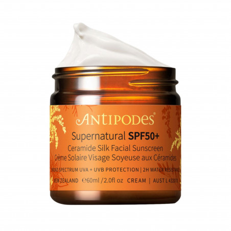 Antipodes Crème Solaire Visage Soyeuse aux Céramides SPF 50+
